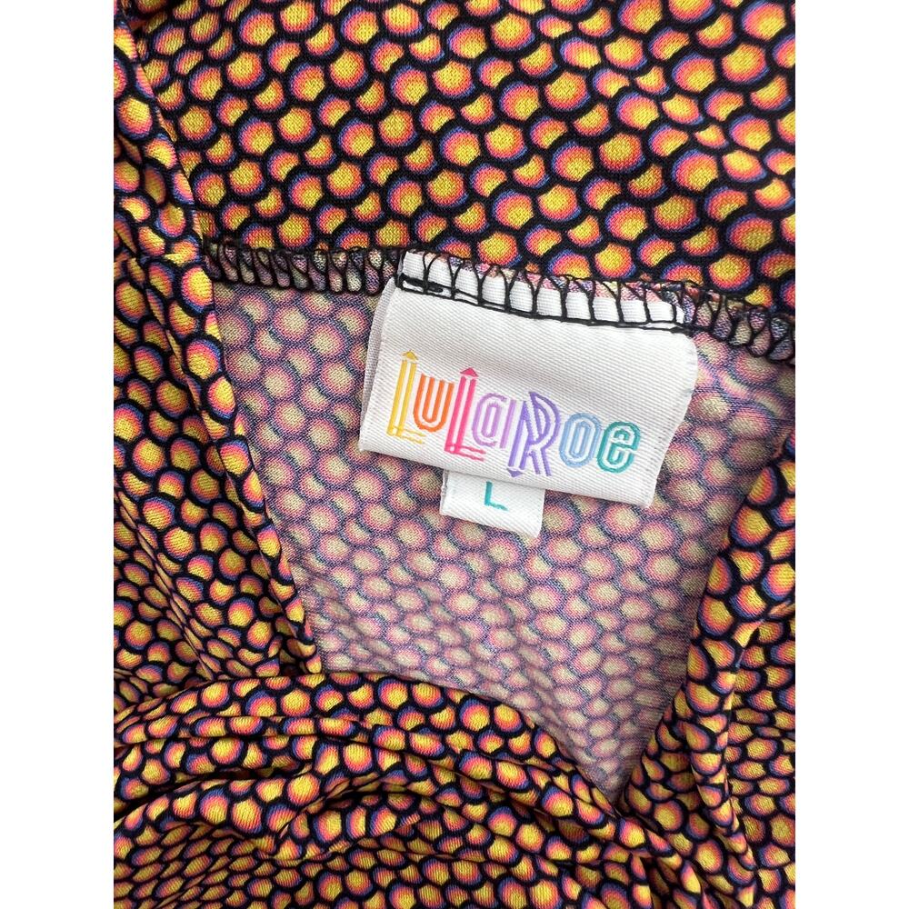 Lularoe Maxi Skirt Womens Large Multicolor Geometric Colorful Boho Stretchy - Picture 3 of 7